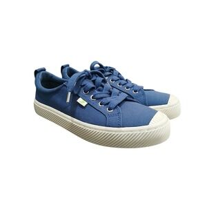 Cariuma OCA Low Blue Canvas Sneakers Womens 7.5 Sustainable Lace Up Mens 6